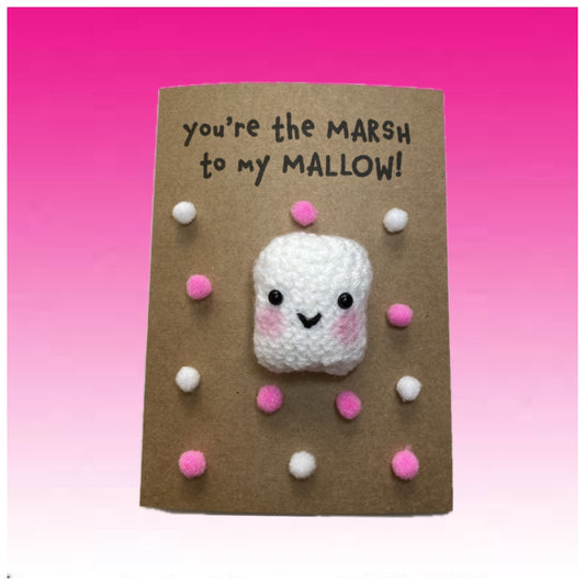 Marshmallow Best Friend Card - 'You’re the MARSH to my MALLOW'