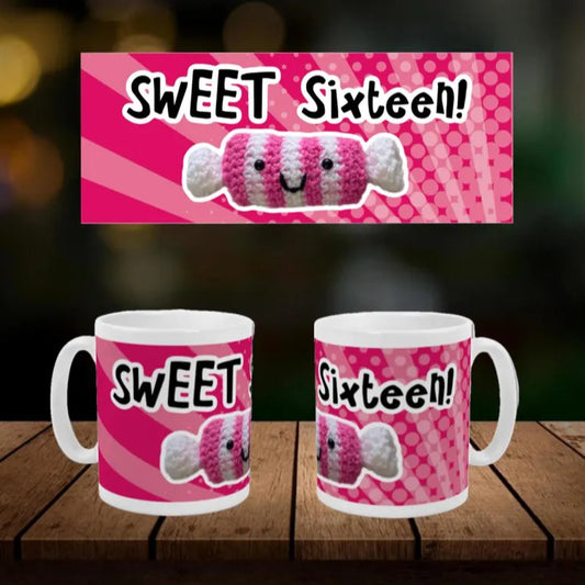 Sweet Sixteen Mug – Pink Spots Birthday