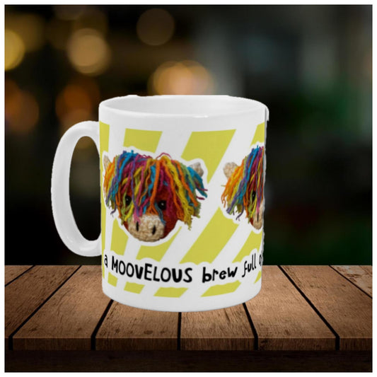 Highland Cow Mug – Sunshine & Rainbows Edition