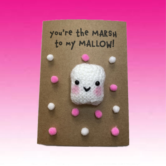 Marshmallow Best Friend Card - 'You’re the MARSH to my MALLOW'
