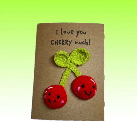 Cute Cherries Anniversary Card - I Love you