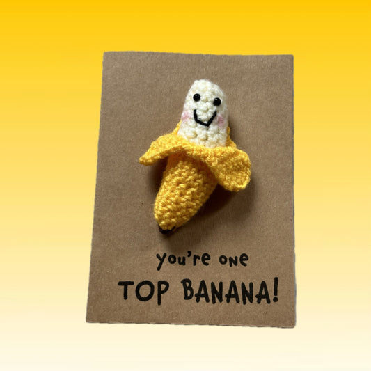 Banana Birthday Card – 'Happy Birthday to a Top Banana!'