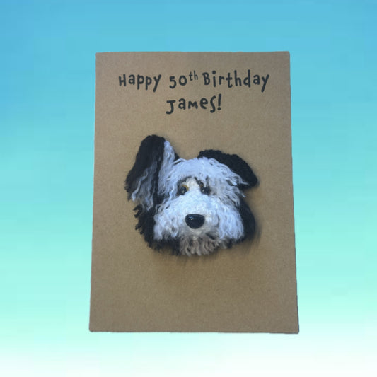 Personalised Dog Breed Card – Custom Kraft Birthday Card for Pet Owners