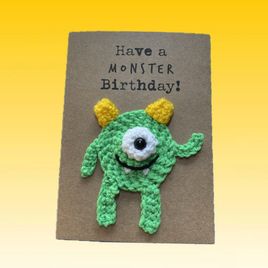 Cute Monster Birthday Card – 'Have a Monster Birthday!'
