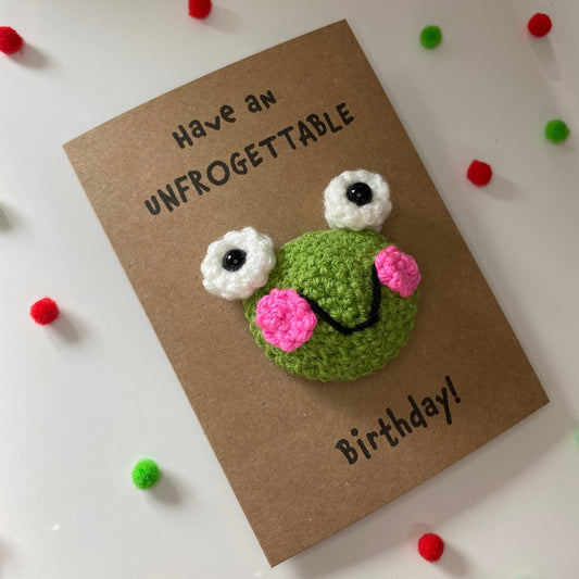 Frog Birthday Card – 'Have an UNFROGETTABLE Birthday'
